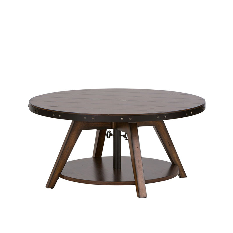 Aspen Skies Motion Cocktail Table in Russet Brown