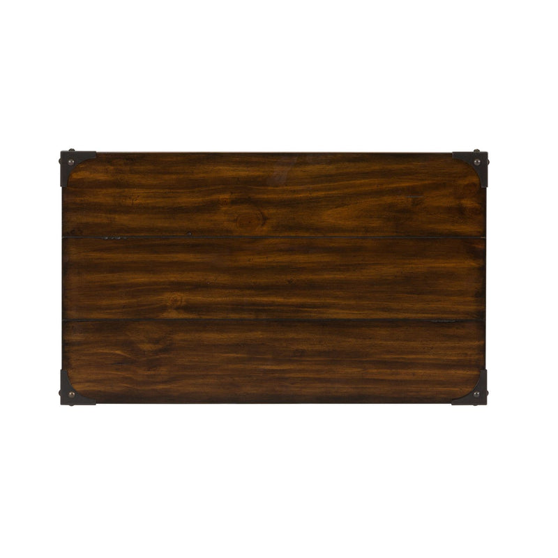 Aspen Skies Chair Side Table in Russet Brown