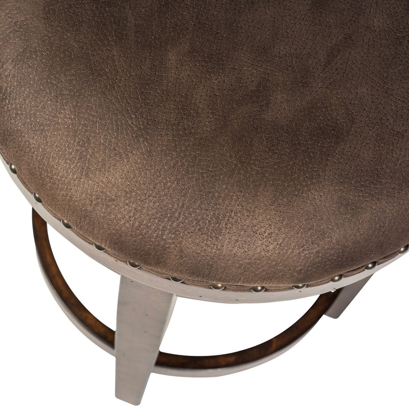 Aspen Skies Swivel Barstool in Russet Brown