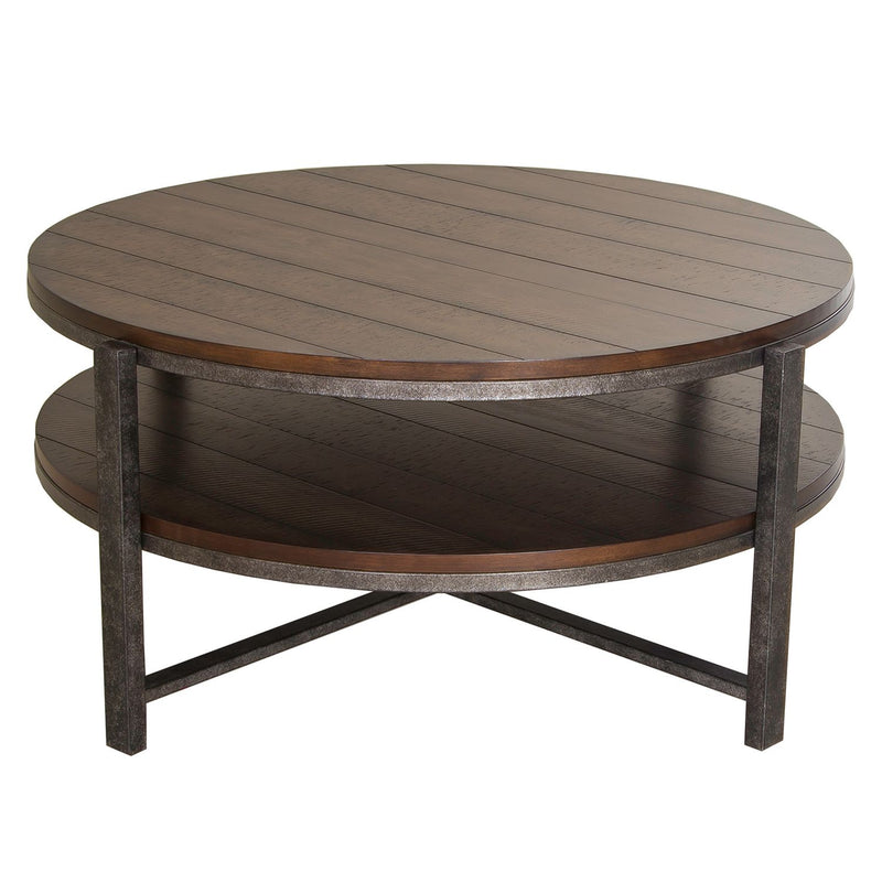 Breckinridge Round Cocktail Table in Mahogany