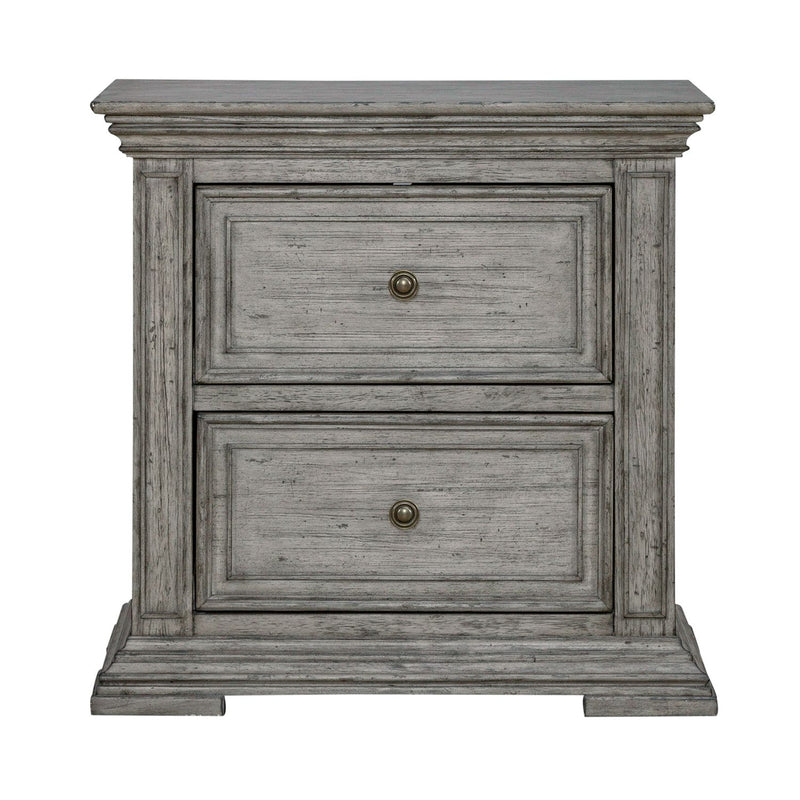 Big Valley 2 Drawer Night Stand w/ Charging Station