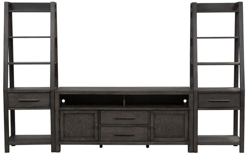 Liberty Modern Farmhouse 66" Entertainment Center with Piers in Dusty Charcoal image