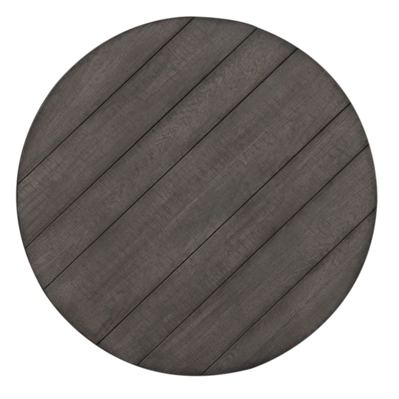Modern Farmhouse Splay Leg Round Cocktail Table in Dusty Charcoal