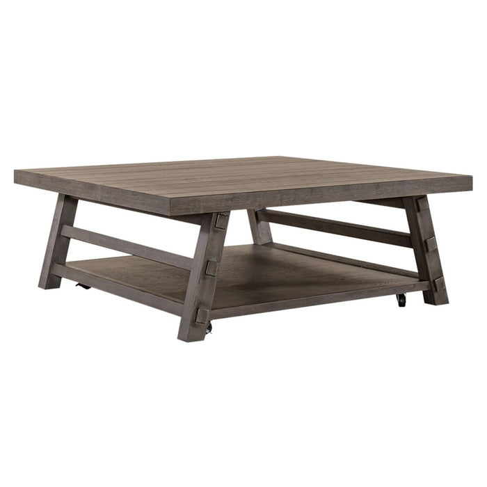 Liberty Furniture Modern Farmhouse Cocktail Table in Brown
