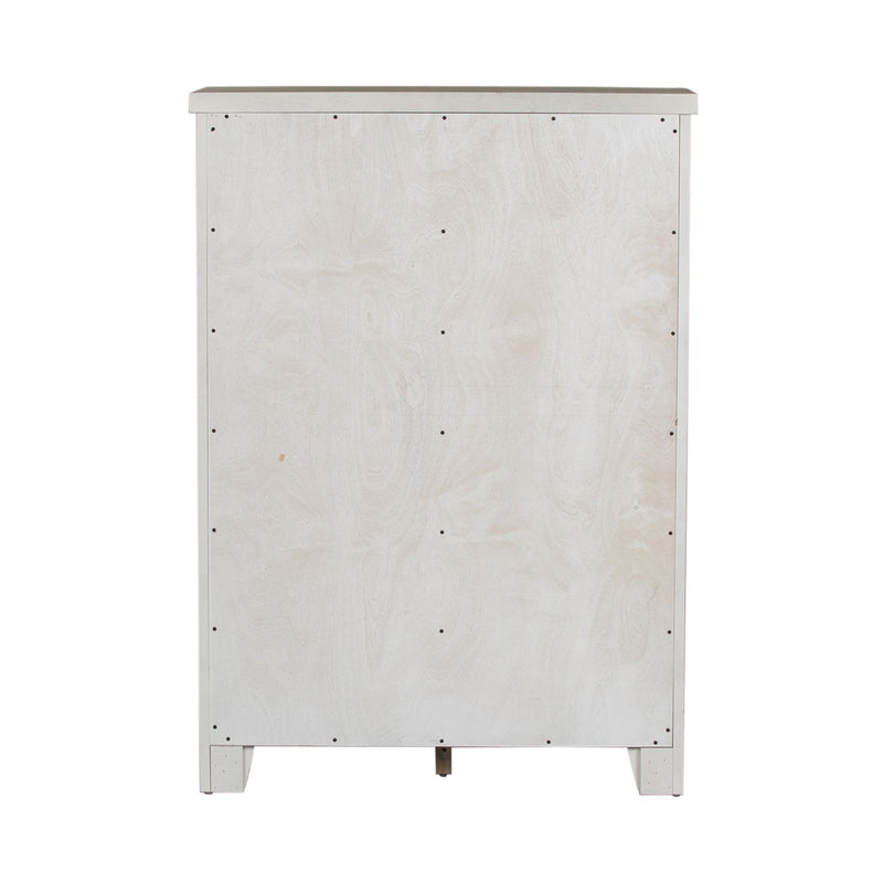 Modern Farmhouse 5 Drawer Chest in White