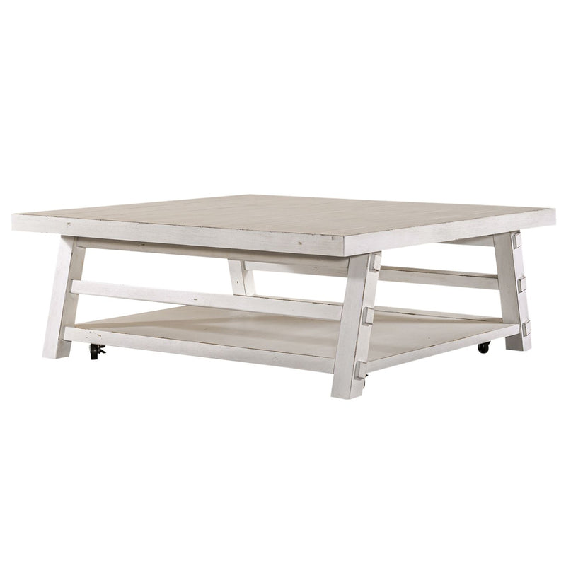 Modern Farmhouse Oversized Square Cocktail Table