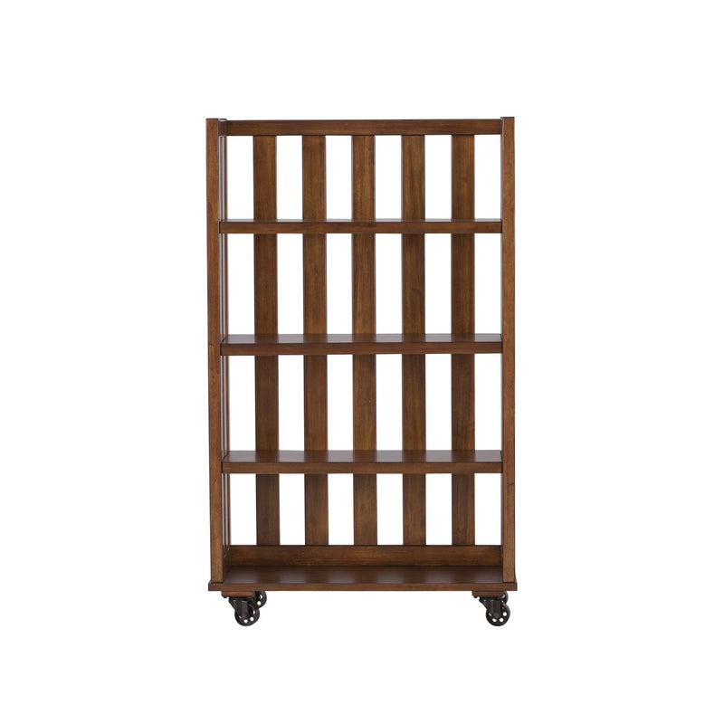 Arlington House Open Bookcase in Cobblestone Brown