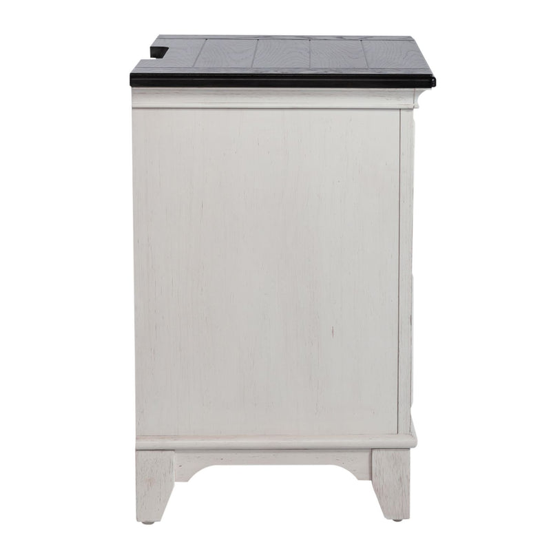 Allyson Park 2 Drawer Nightstand with Charging Station in White