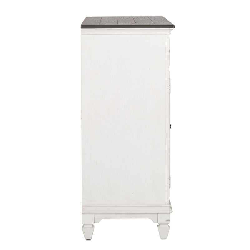 Allyson Park Buffet in White with Charcoal