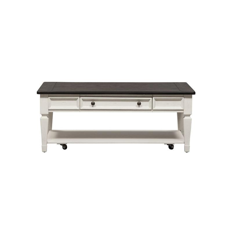 Allyson Park Rectangular Cocktail Table in Wirebrushed White