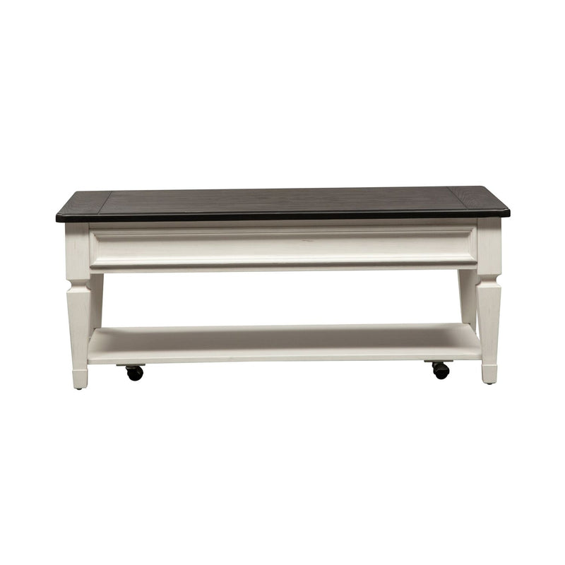 Allyson Park Rectangular Cocktail Table in Wirebrushed White