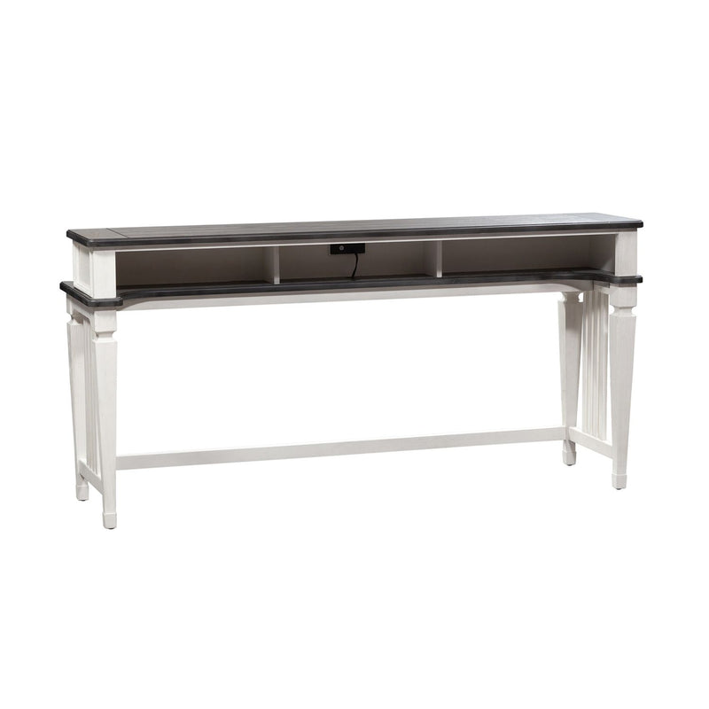 Allyson Park Console Bar Table in Wirebrushed White