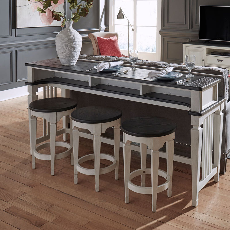 Allyson Park Console Stool in Wirebrushed White