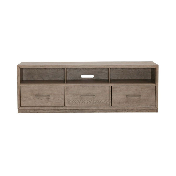Liberty Furniture City Scape Entertainment TV Console in Burnished Beige