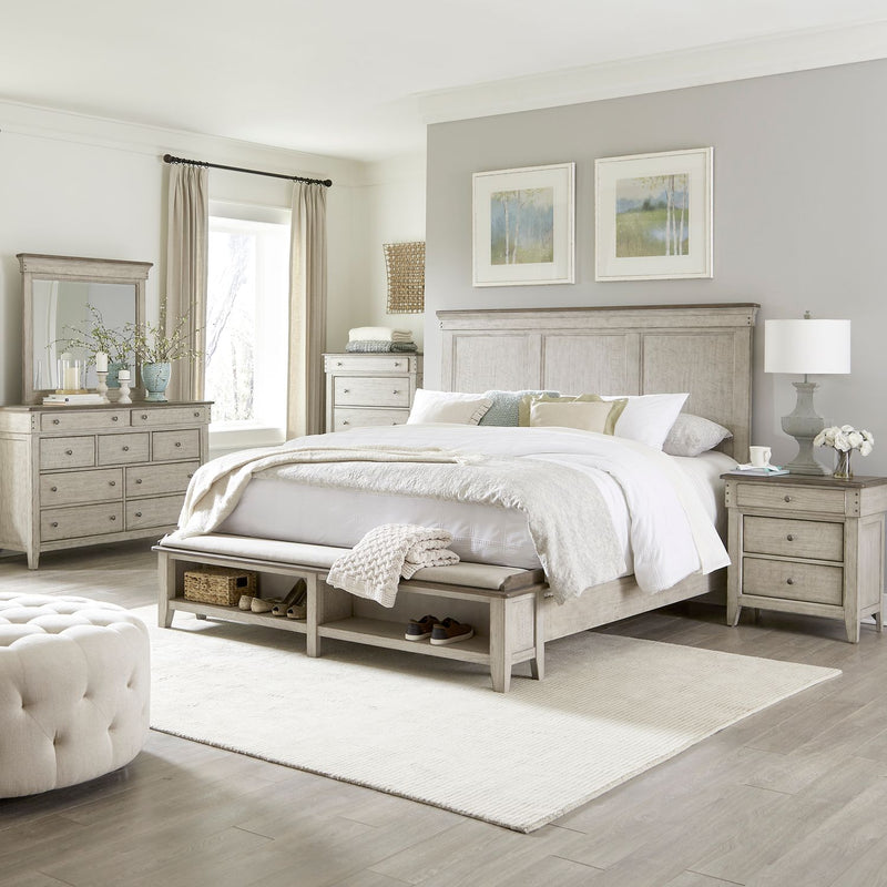 Ivy Hollow King Storage Bed, Dresser & Mirror, Chest, Night Stand image