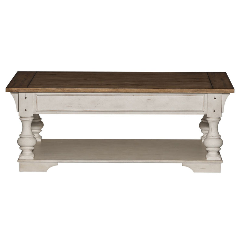 Morgan Creek Cocktail Table in Antique White