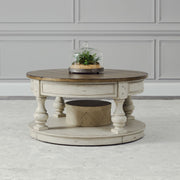 Morgan Creek Round Cocktail Table in Antique White image