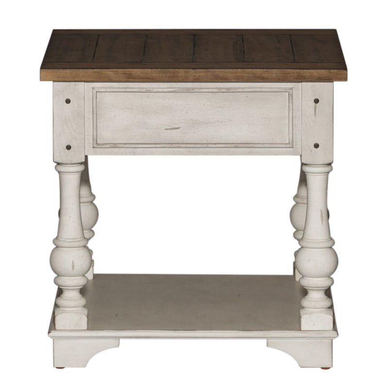 Morgan Creek End Table in Antique White