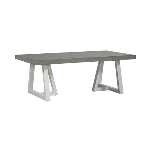 Liberty Furniture Palmetto Heights Rectangular Cocktail Table in Shell White & Driftwood image