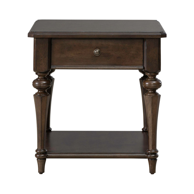 Arden Road Drawer End Table in Satin Cherry