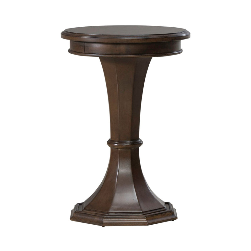 Arden Road Round Chairside Table in Satin Cherry