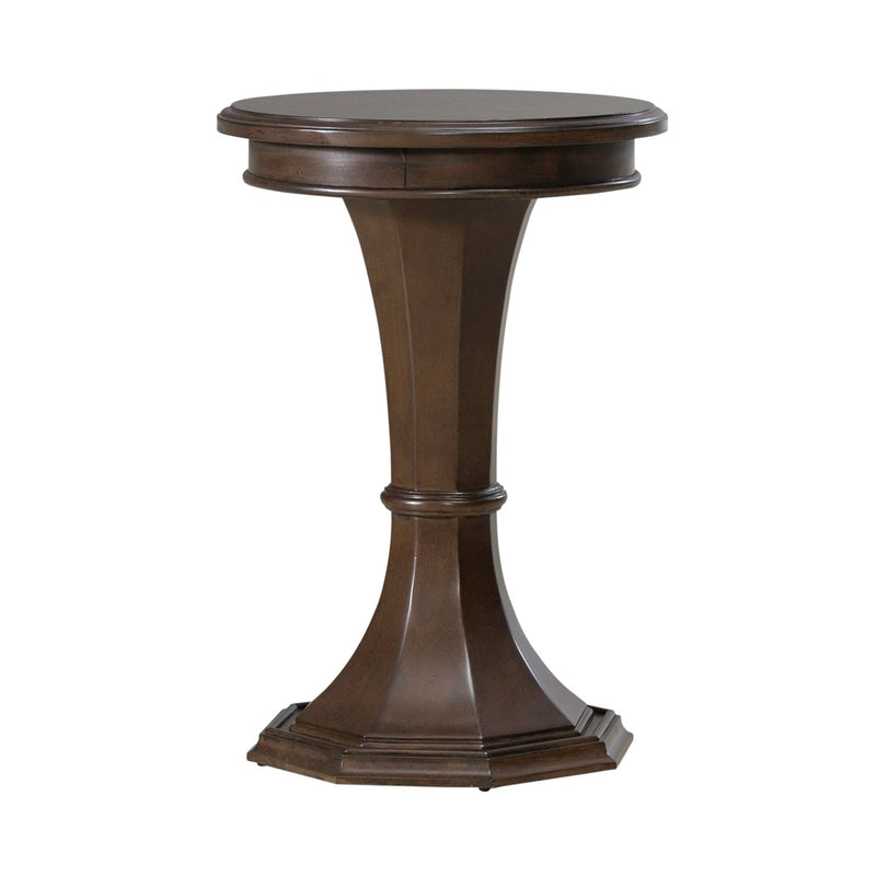 Arden Road Round Chairside Table in Satin Cherry