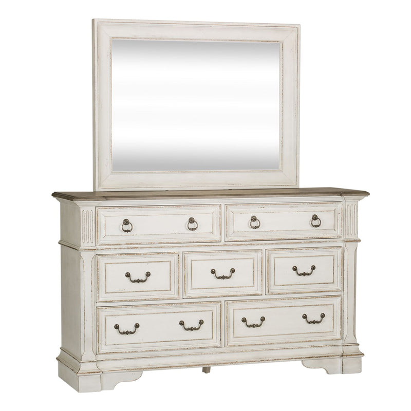 Abbey Park Queen Panel Bed, Dresser & Mirror