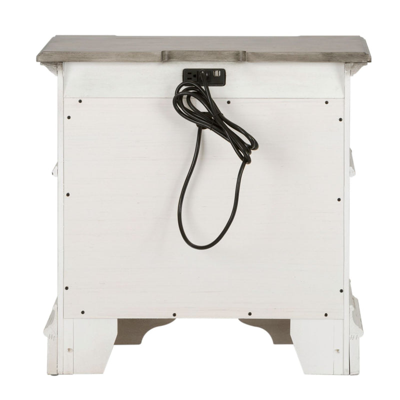 Abbey Park Drawer Nightstand in Antique White