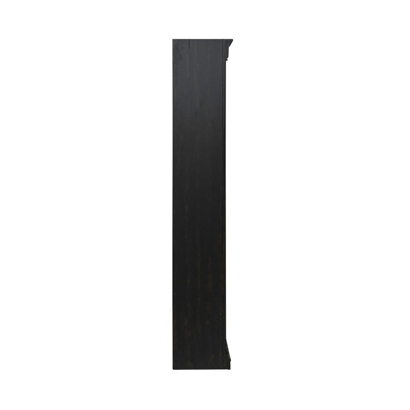 Meritage 2pc Bunching Bookcase in Aged Charcoal w/ Rub Thru/Caramel