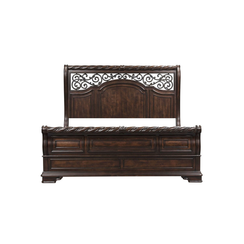 Arbor Place King California Sleigh Bed, Dresser & Mirror, Chest, Night Stand