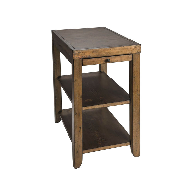 Mitchell Chairside Table in Brown