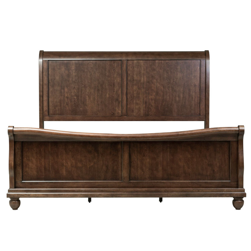 Rustic Traditions Queen Sleigh Bed, Dresser & Mirror