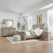 Rustic Traditions King California Sleigh Bed, Dresser & Mirror, Chest, Night Stand image