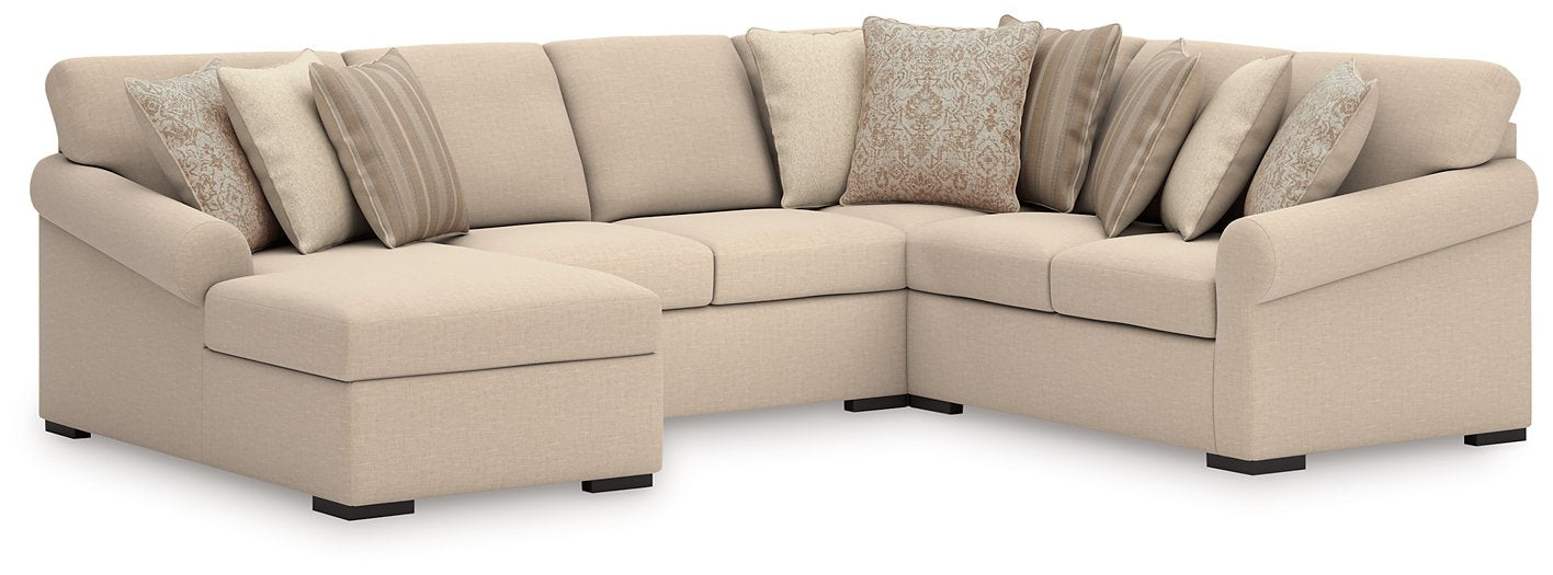 LadyMae Sectional with Chaise - Vicars Furniture (McAlester, OK)