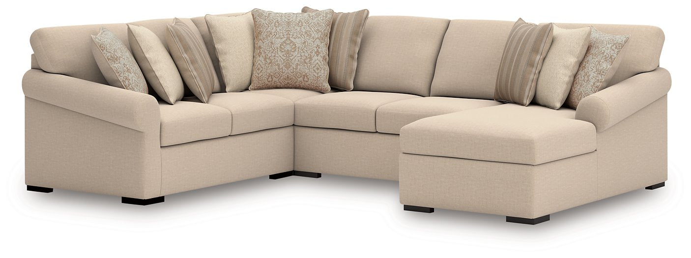 LadyMae Sectional with Chaise - Vicars Furniture (McAlester, OK)