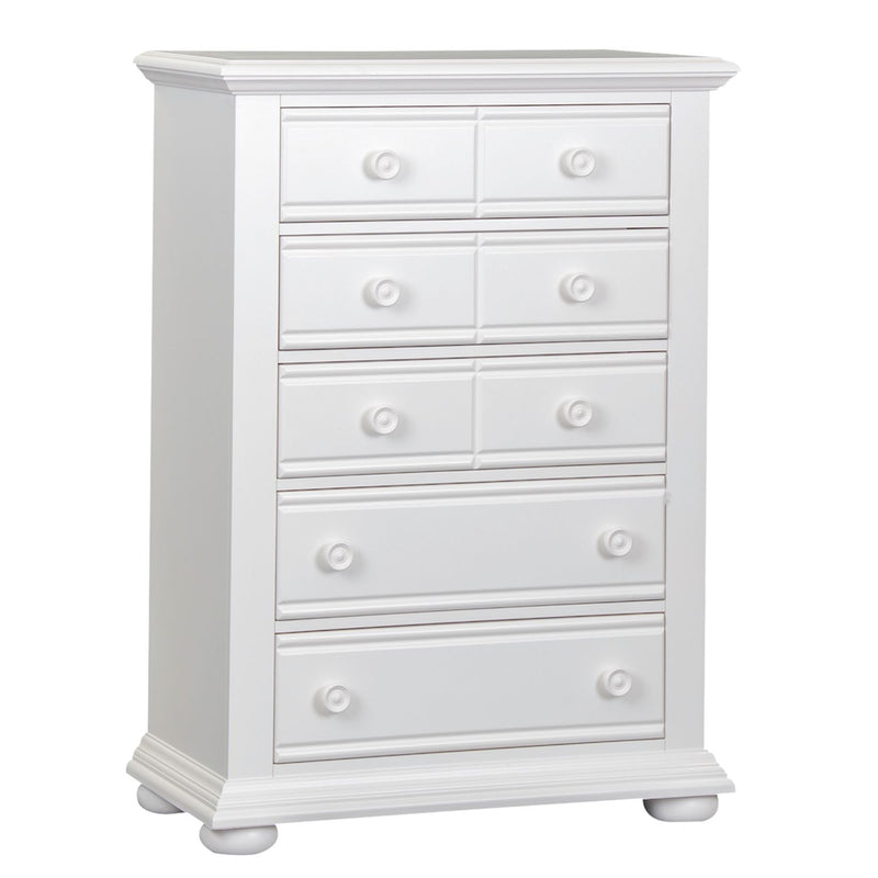 Summer House 5 Drawer Chest in White
