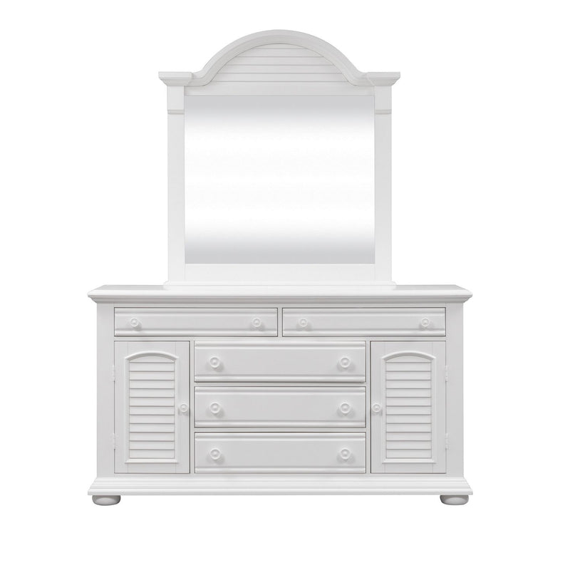 Summer House Mirror in Oyster White