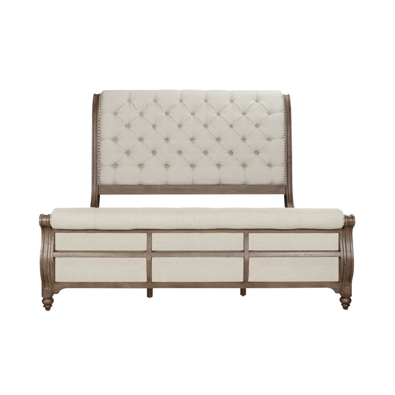 Americana Farmhouse King Sleigh Bed