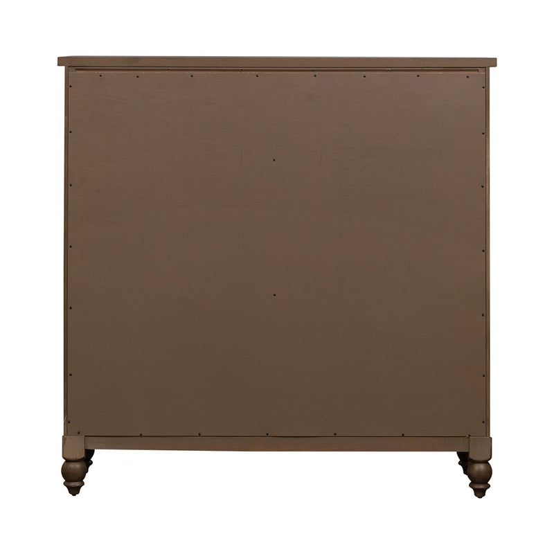 Americana Farmhouse 12 Drawer Chesser in Dusty Taupe and Black
