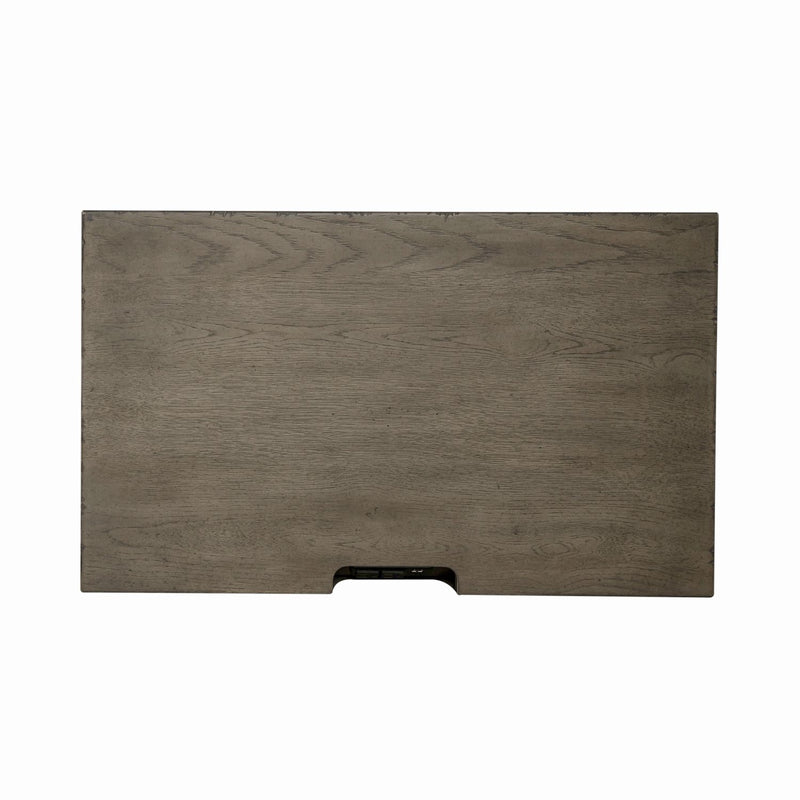 Americana Farmhouse 2 Drawer Nightstand in Dusty Taupe and Black