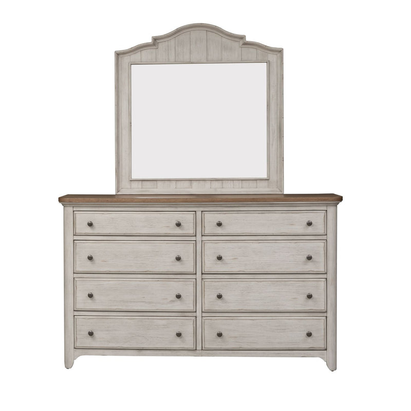 Farmhouse Reimagined Queen Poster Bed, Dresser & Mirror