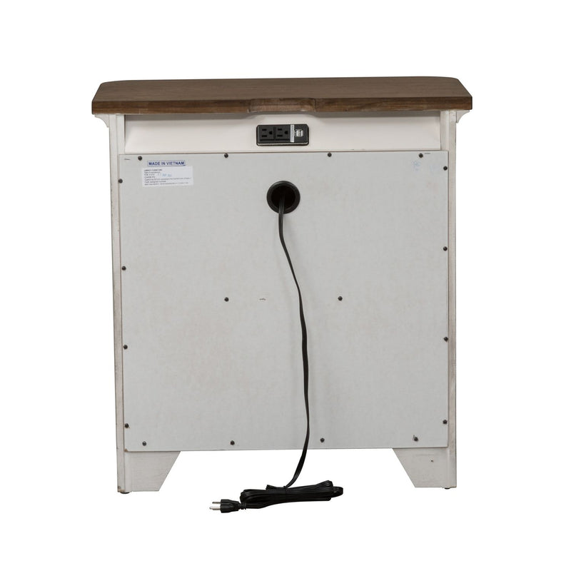 Farmhouse Reimagined Drawer Nightstand in Antique White