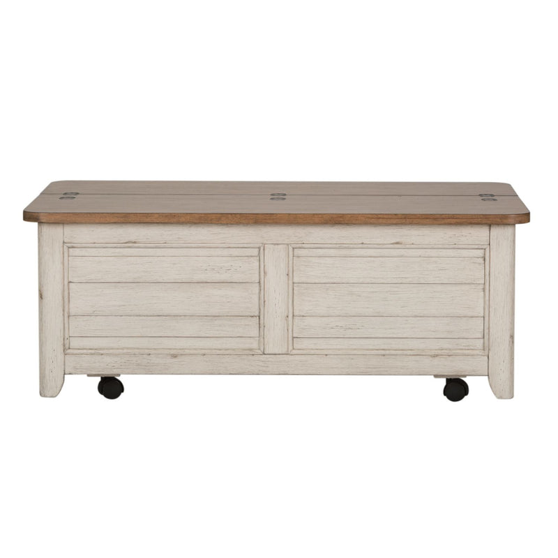 Farmhouse Reimagined Storage Trunk in Antique White