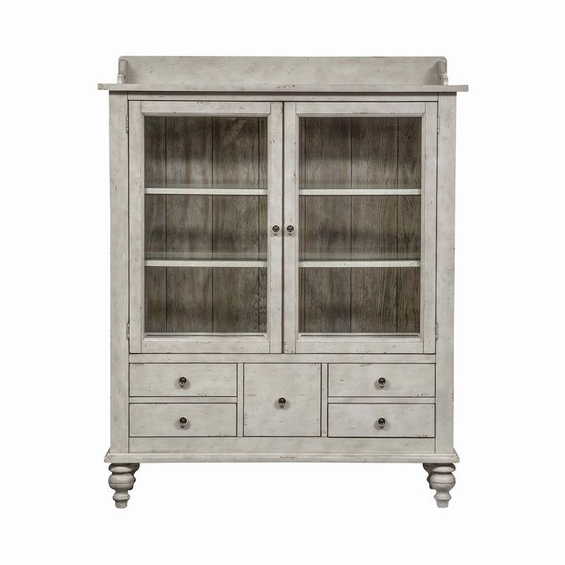 Whitney Display Cabinet in Weathered Gray
