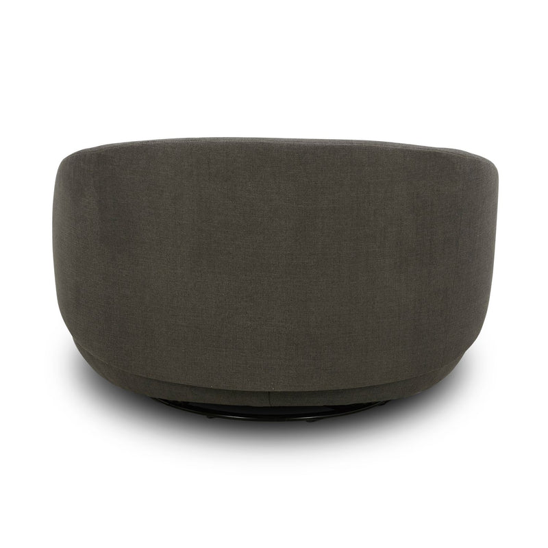 Haley Uph Swivel Cuddler Chair - Charcoal