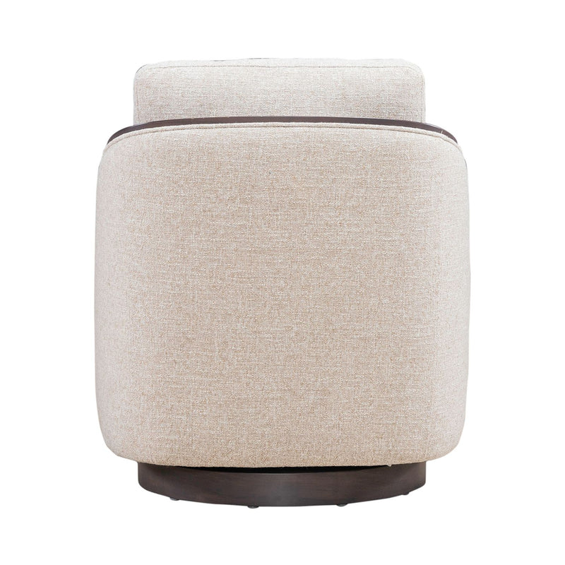 Nora Uph Swivel Accent Chair - Dark Brown
