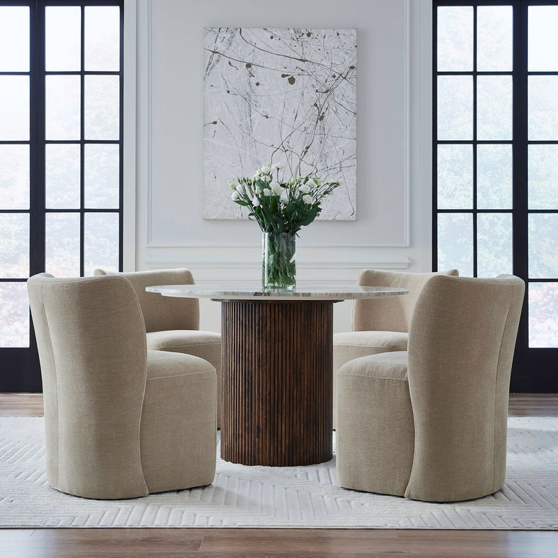 Accent Dining Accent Dining Chair w/ Casters - Wicker