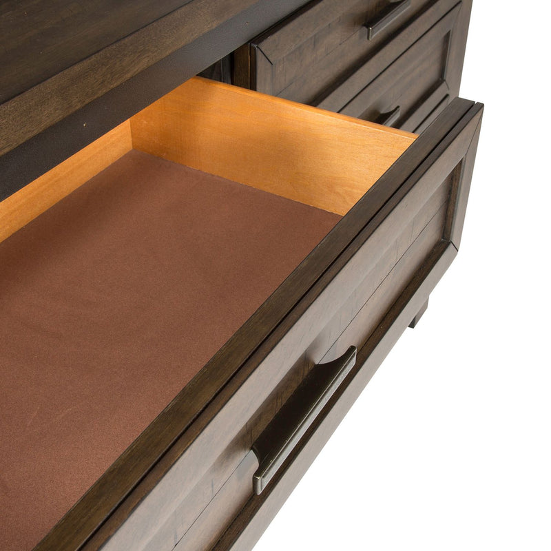 Thornwood Hills King Two Sided Storage Bed, Dresser & Mirror