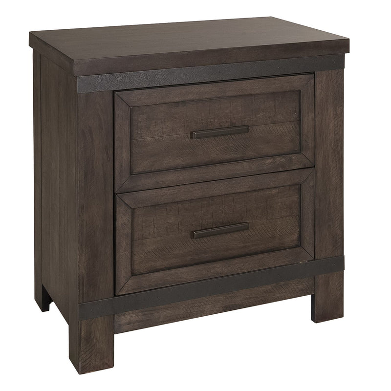 Thornwood Hills King Two Sided Storage Bed, Dresser & Mirror, Night Stand