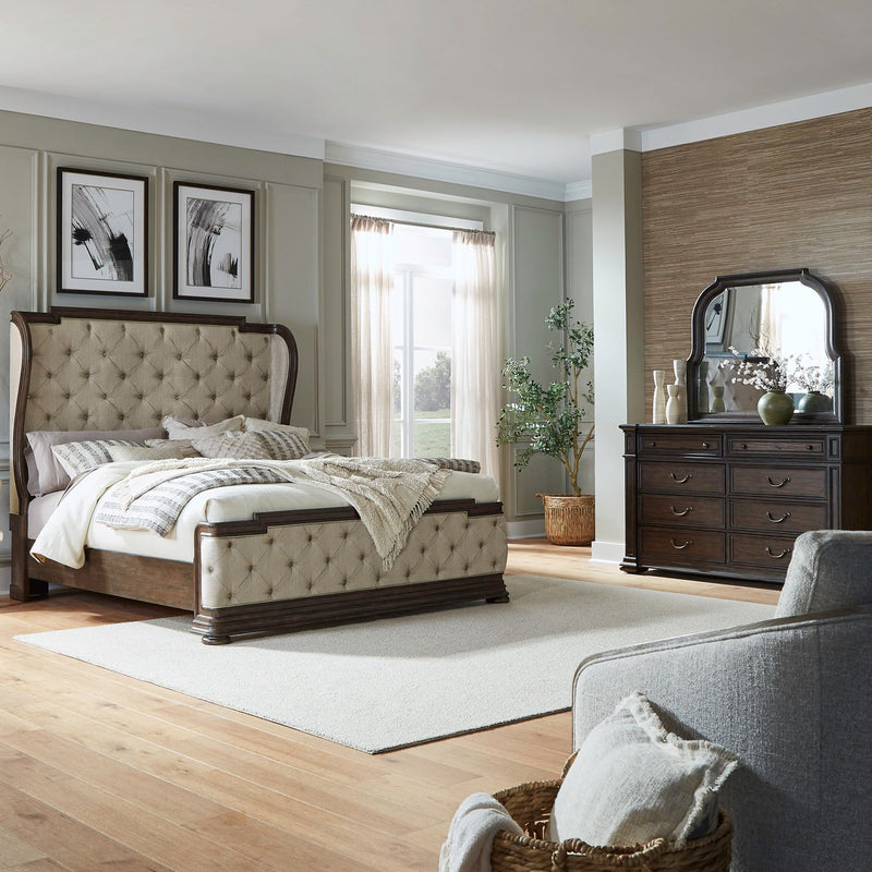 Provence Park Queen Shelter Bed, Dresser & Mirror image